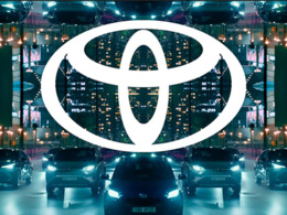 Toyota, обновленный, логотип