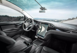 автопилот, Tesla знак ограничение скорость камера