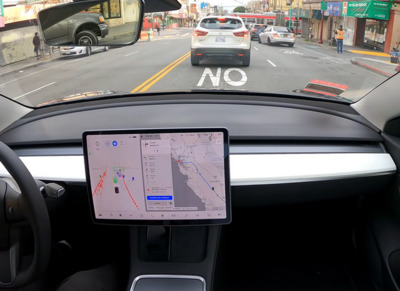 электромобиль Tesla Model 3 автопилот сан-франциско лос-анджелес