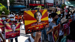 мьянма протест