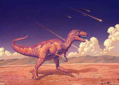 Динозавры погибли от метеоритного дождя, который длился тысячи лет