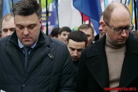 В заснеженном Львове оппозиция собрала митинг