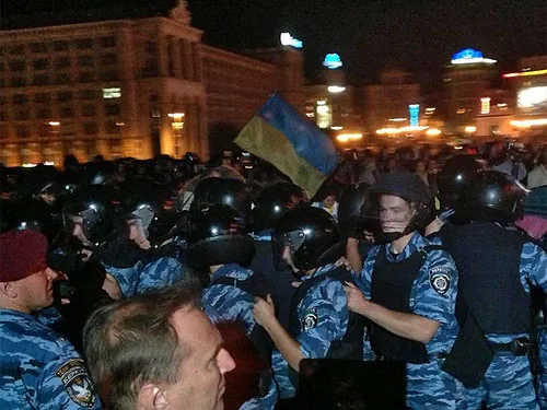 "Беркут" оперативно розігнав мітинг на Майдані