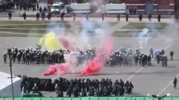 Региональный ОМОН Россия тренирует разгонять митинги . ВИДЕО