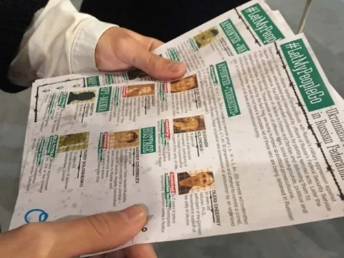 Вимагали звільнити українських політв'язнів на Франкфуртському книжковому ярмарку