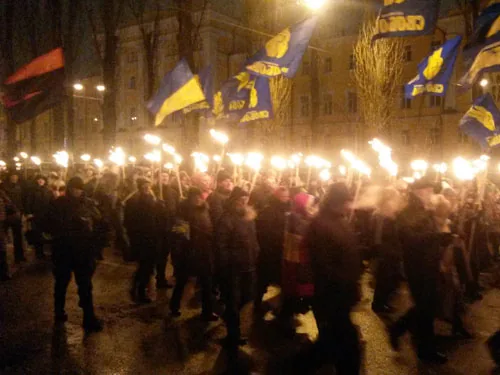 У Києві пройшла смолоскипна хода з нагоди дня народження Бандери