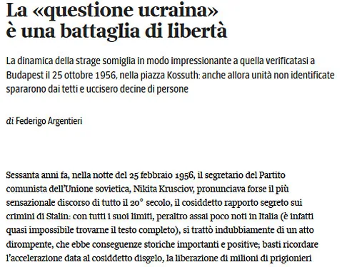 "Украинский вопрос" - это сражение за свободу - Corriere della Sera