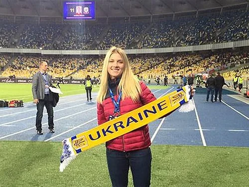 На Євро-2016 Ольга Харлан стала амбасадором збірної України з футболу