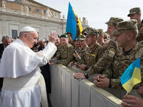 Українських воїнів благословив Папа Римський