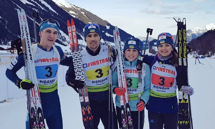 У змішаній естафеті Україна виграла "золото" чемпіонату Європи з біатлону