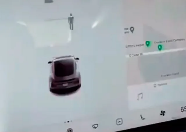 Человека на пустом кладбище увидел автопилот Tesla. ВИДЕО