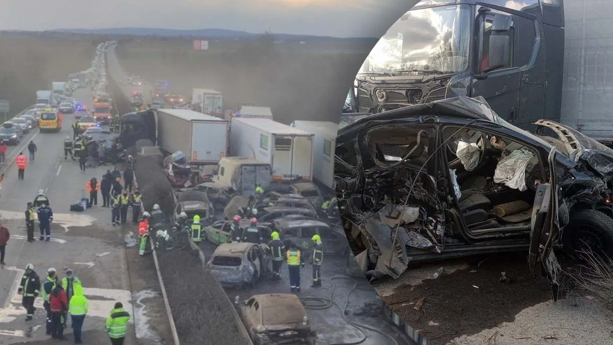 Величезна ДТП під Будапештом: розбилися 42 авто, 19 згоріли